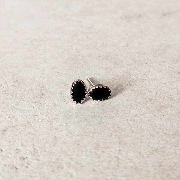 Midnight Onyx Stud in sterling silver